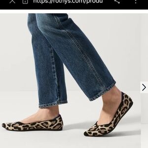 Rothy's Women's The Point Big Cat Flat in Leopard Size 11.5